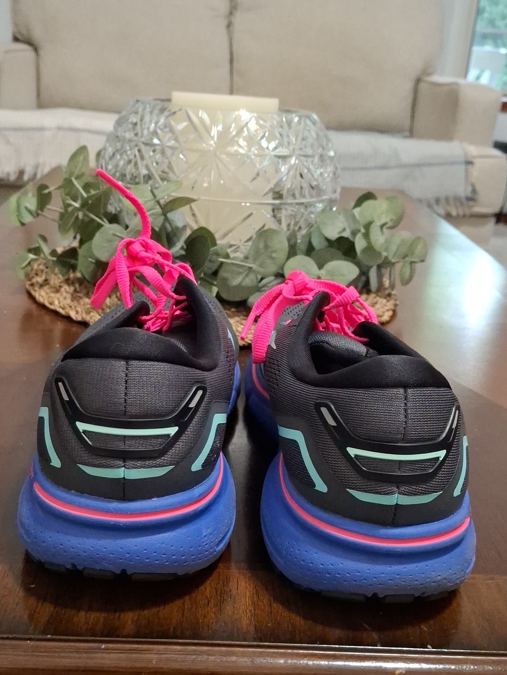 Brooks Women's Black/ Blue /Aruba Ghost 15 Lace Up Running Shoes Sz. 11 Light - Picture 3 of 7